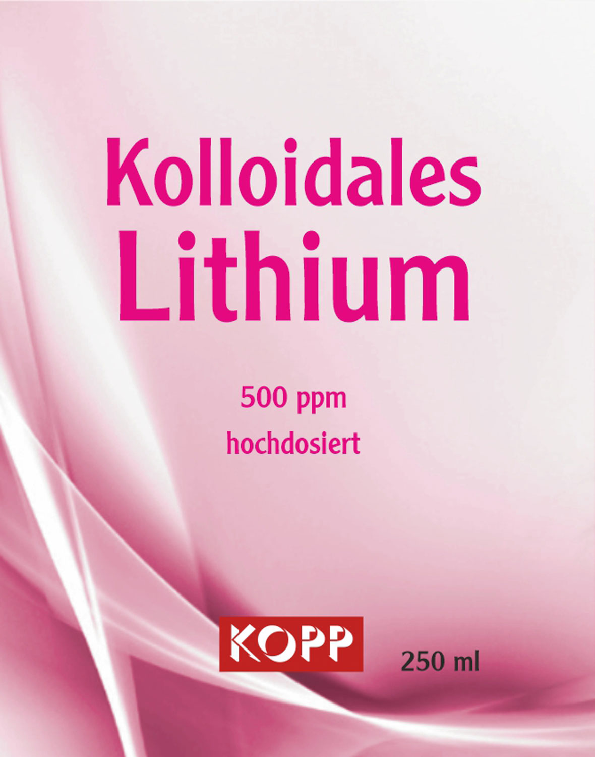Kolloidales Lithium - Konzentration 500 ppm / 5 mg Lithium je 10 ml / hochrein / hochdosiert01