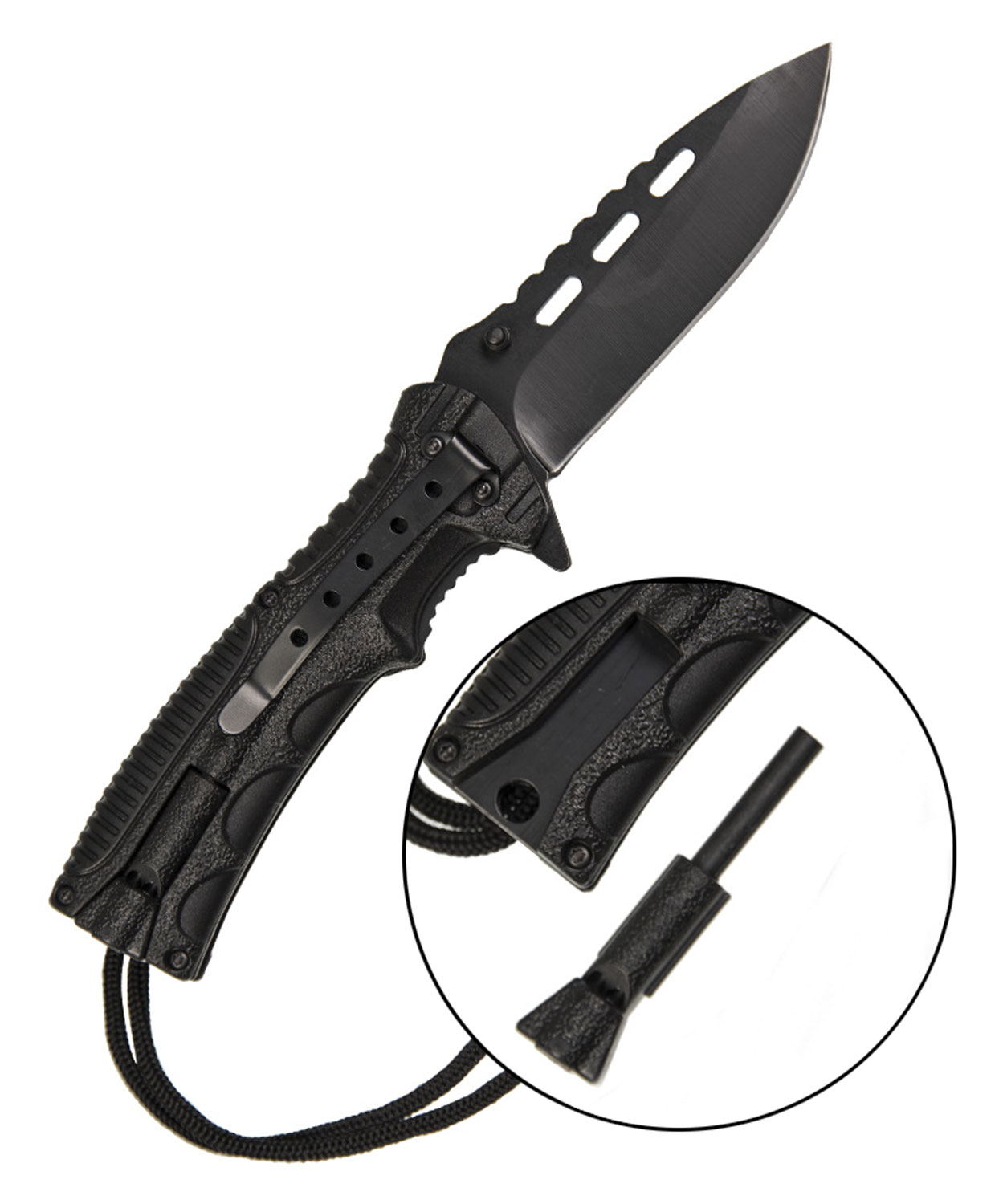 Einhandmesser Paracord mit Fire Starter01