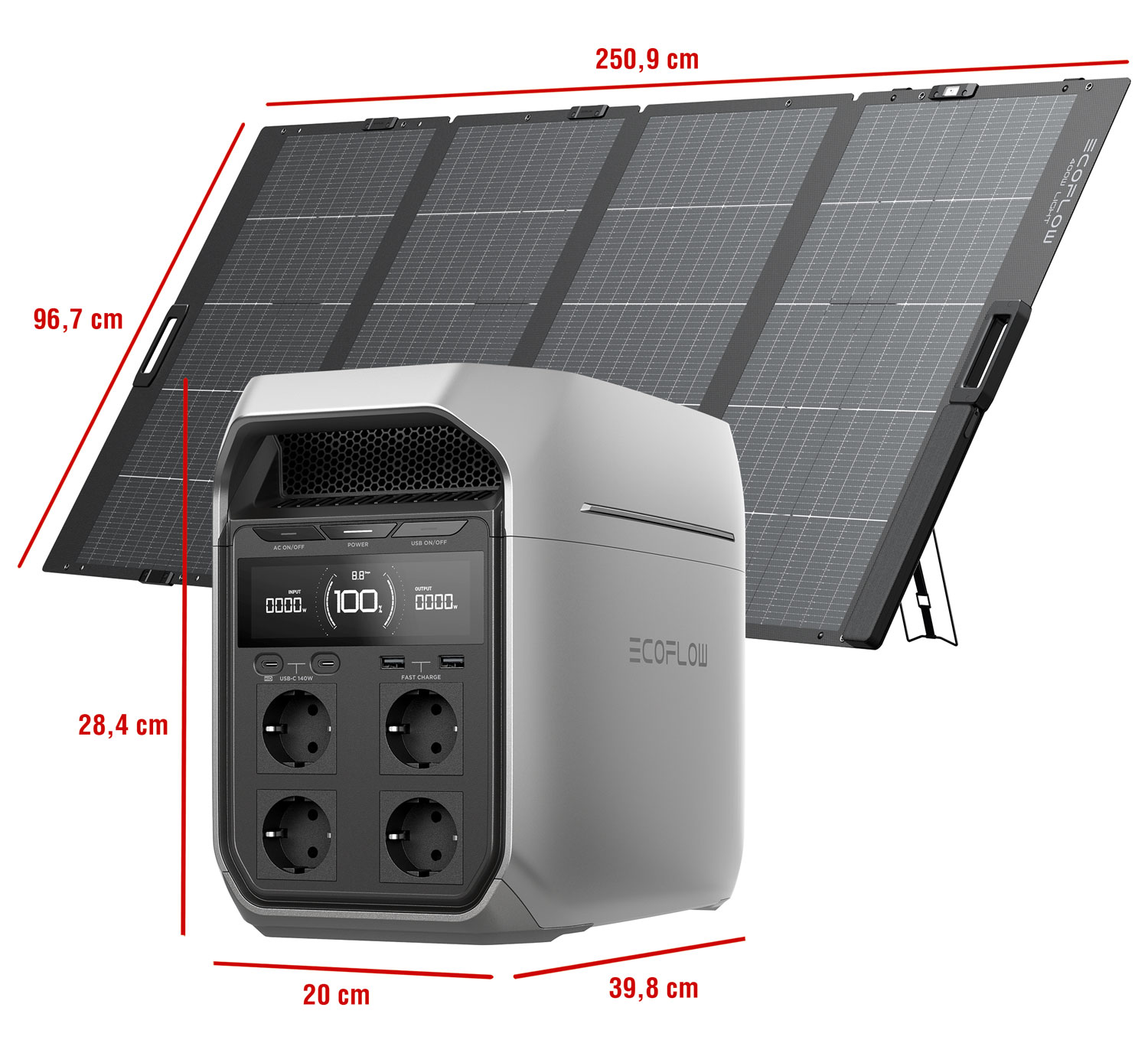 EcoFlow DELTA 3 Plus Powerstation 1024 Wh mit Solarpanel 400 W01