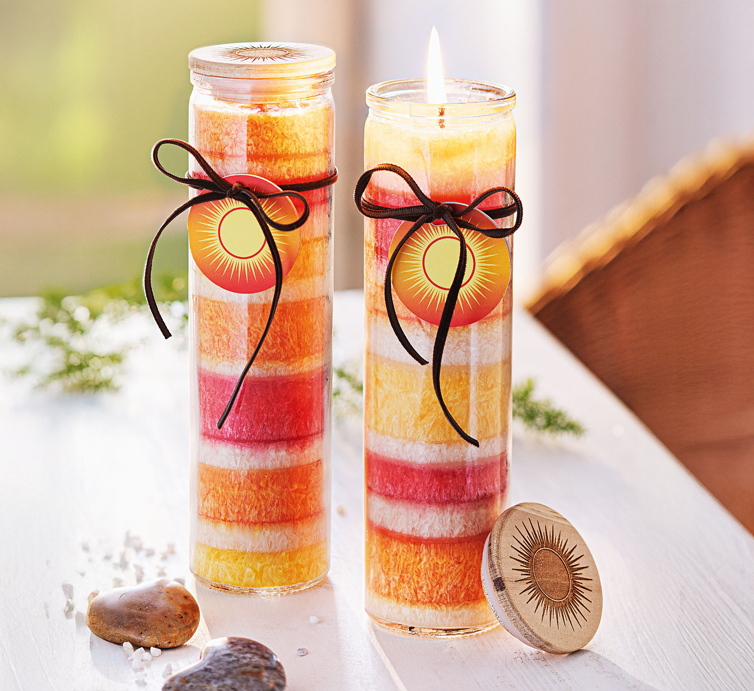 2er-Pack Duftkerzen Happy im Glas