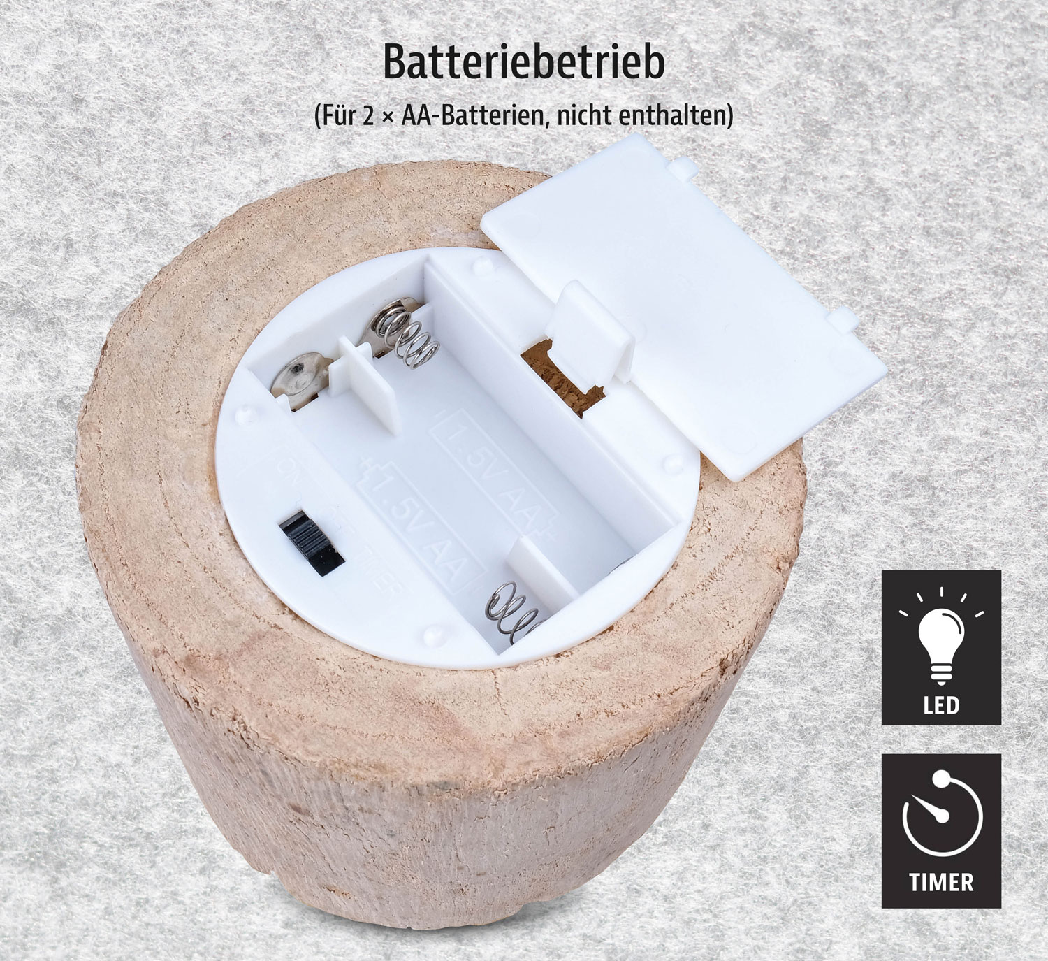 LED-Kerze Treibholz01