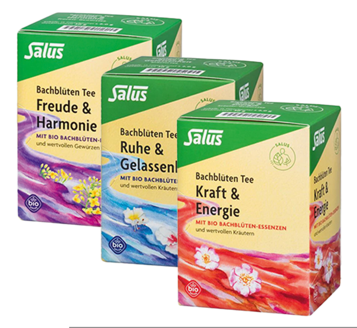 3er-Set Salus Bio-Bachblten Tee Auswahl