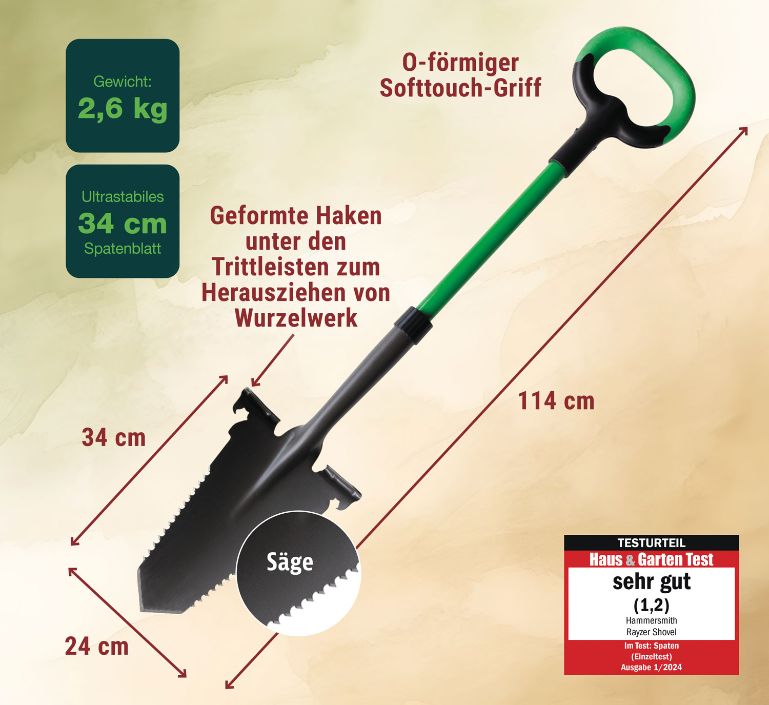Hammersmith RayzerShovel All-in-One Wurzelspaten01