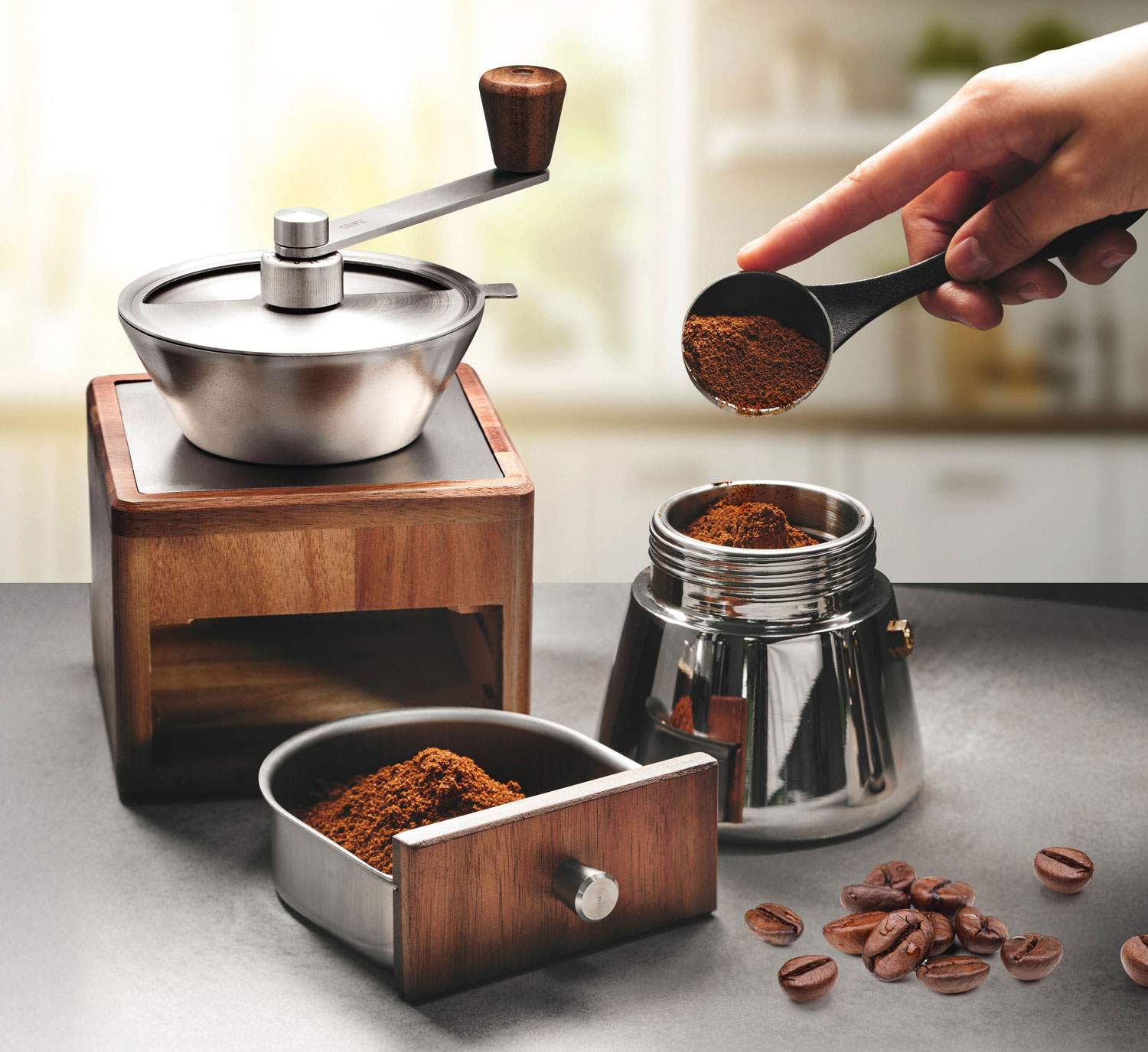  GEFU   Holz-Kaffeemhle GIRO 