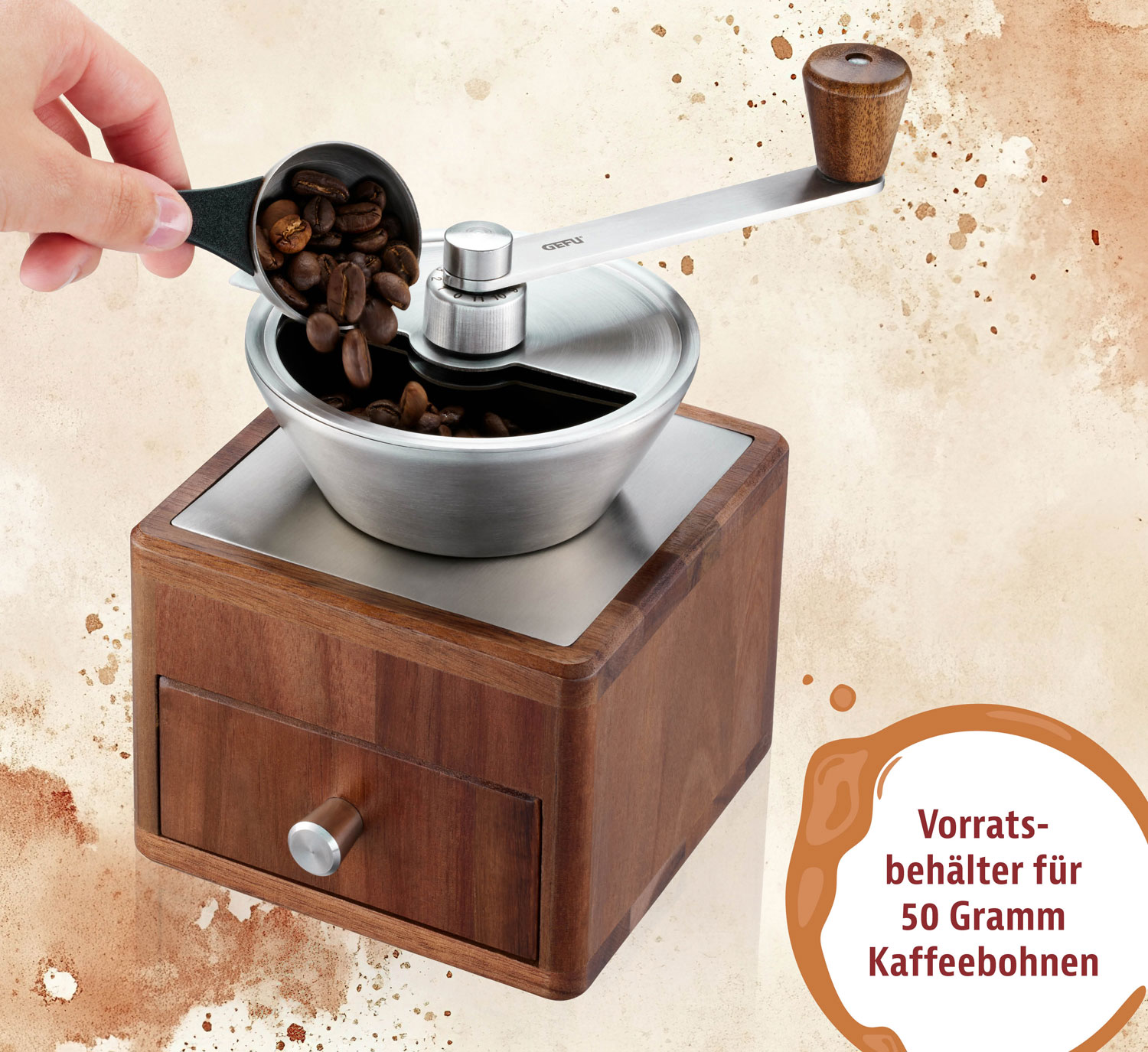  GEFU   Holz-Kaffeemhle GIRO 03