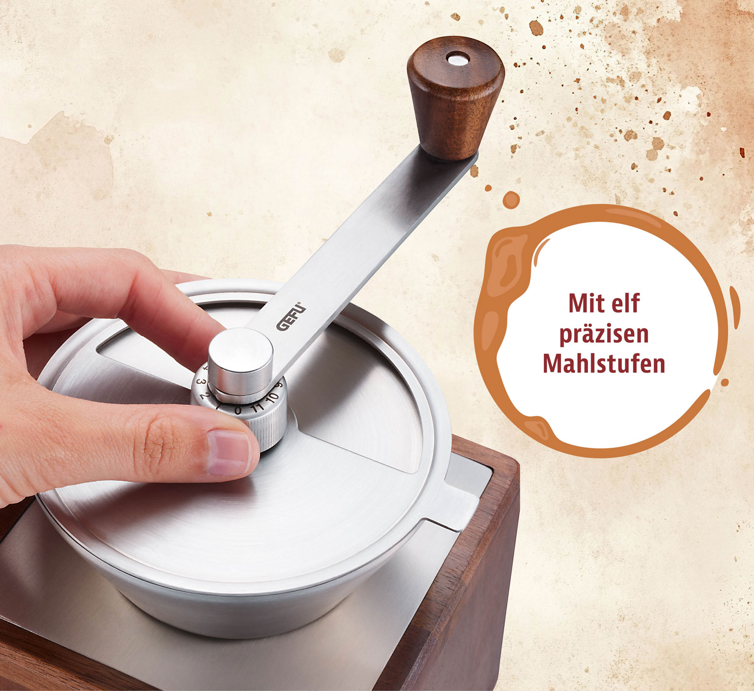  GEFU   Holz-Kaffeemhle GIRO 04