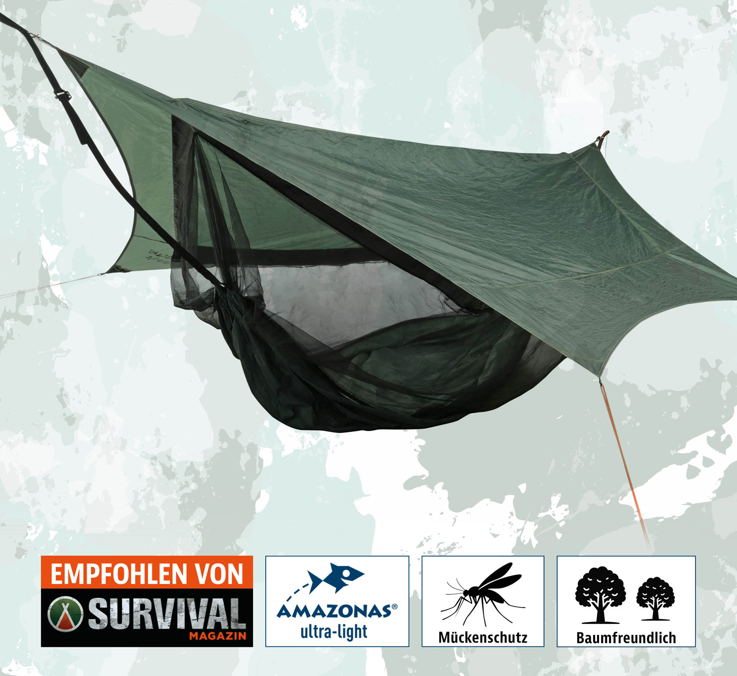  Amazonas   Traveller Camp Hngematte mit Moskitonetz und Tarp 01