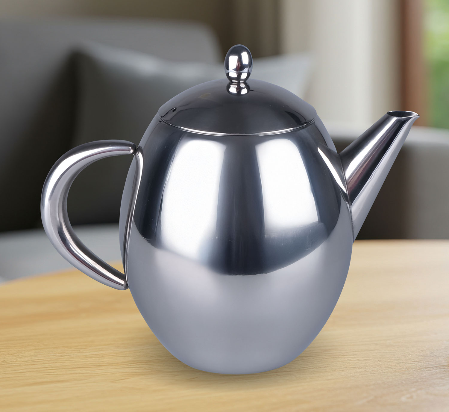  Edelstahl-Teekanne mit Sieb 