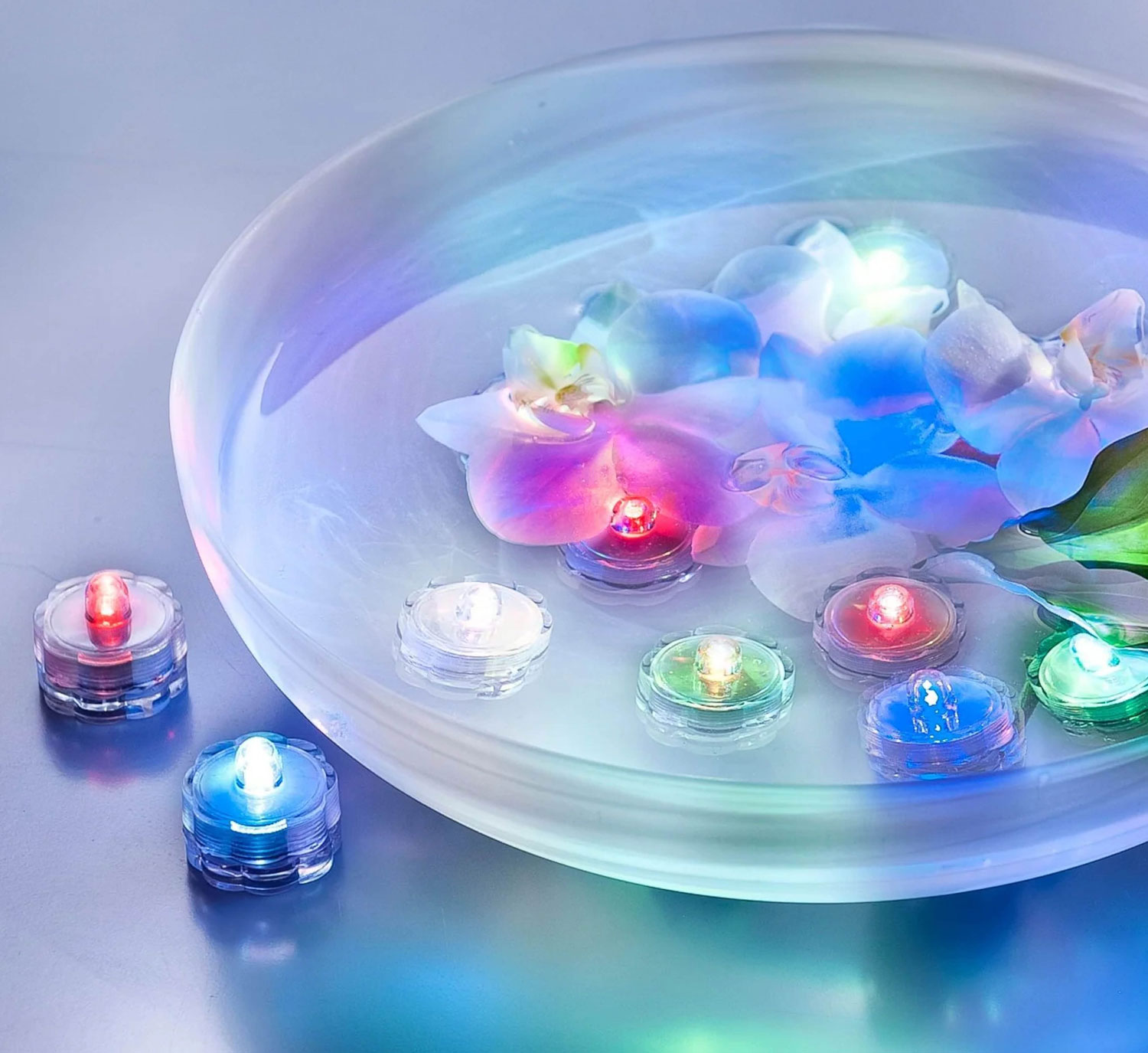 12er-Pack LED-Teelichter Colori