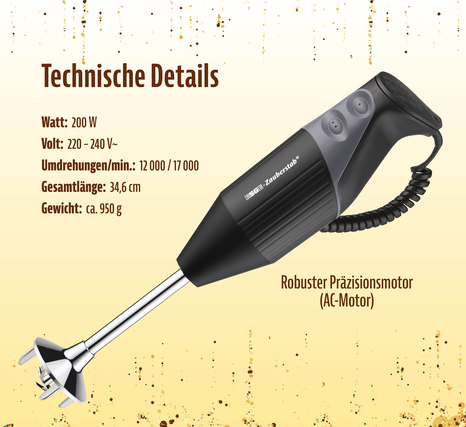 ESGE-Zauberstab   M 200 BBQ - Stabmixer & Prierstab06