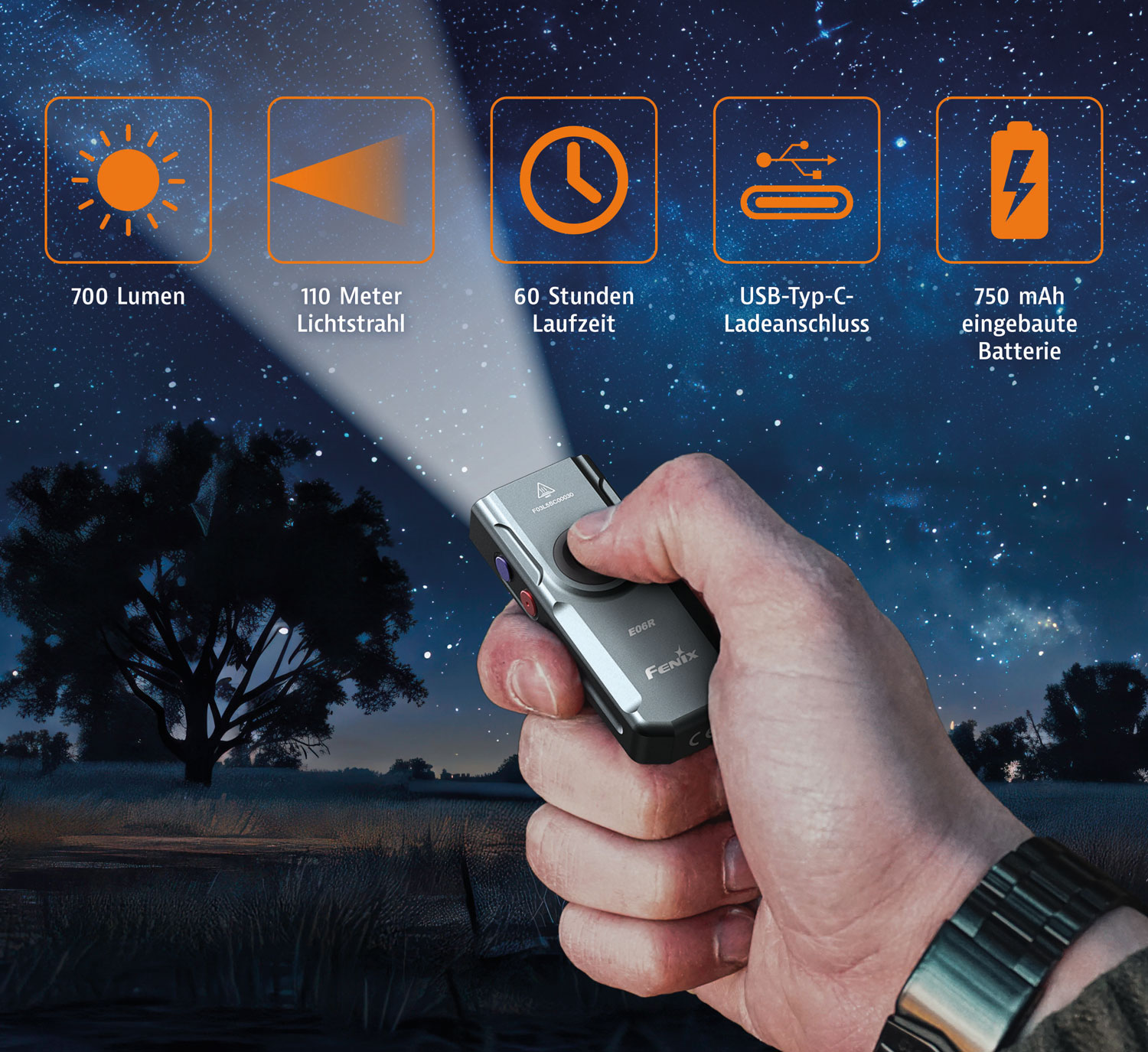 Fenix E06R Schlsselbundleuchte01