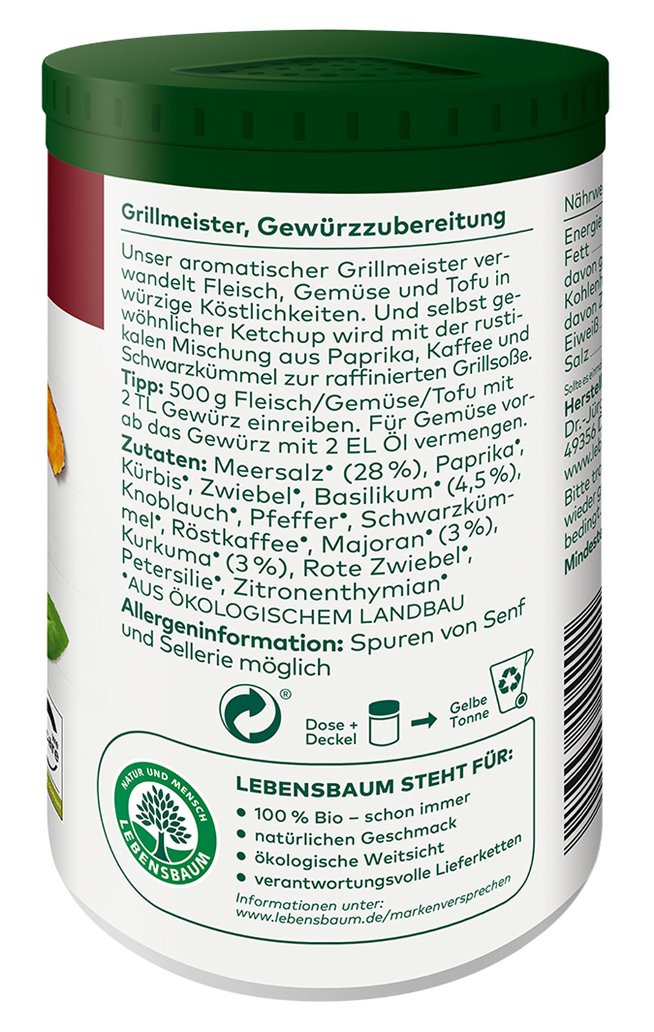 Lebensbaum Bio Grillmeister Gewrzzubereitung01