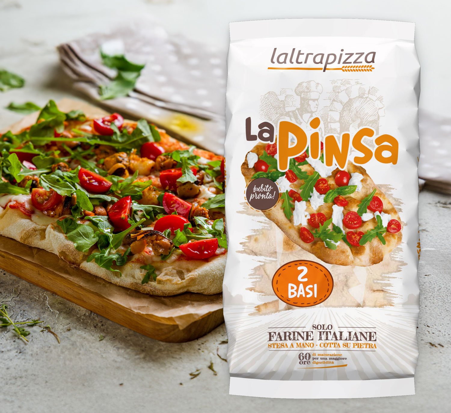 Original Italienische Pinsa-Bden