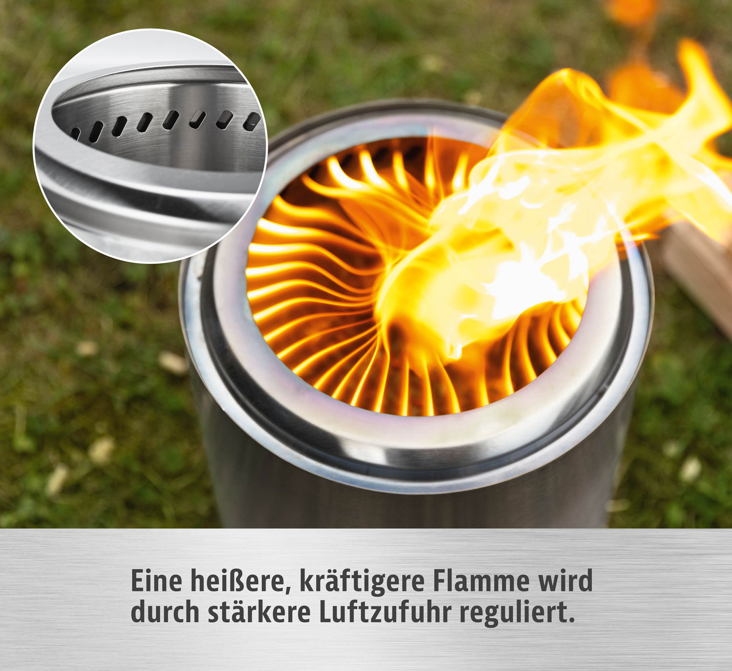 Feuertonne Midi aus Edelstahl03