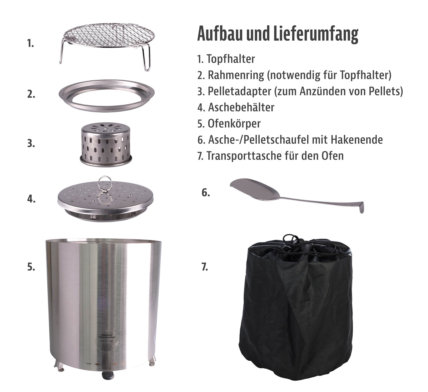 Feuertonne Midi aus Edelstahl05