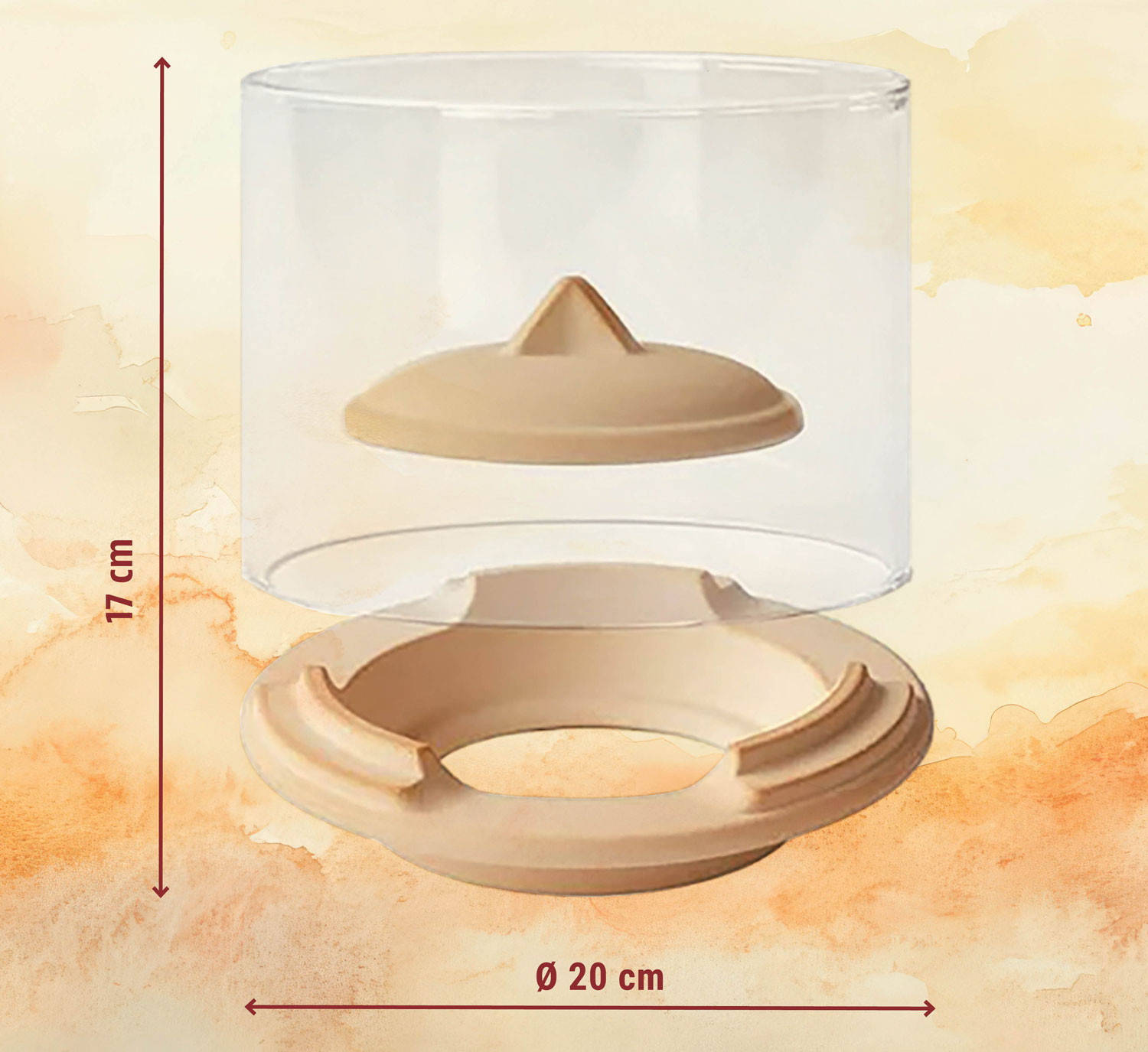  Lichtglas-Aufsatz fr  Schmelzfeuer Outdoor CeraNatur     01