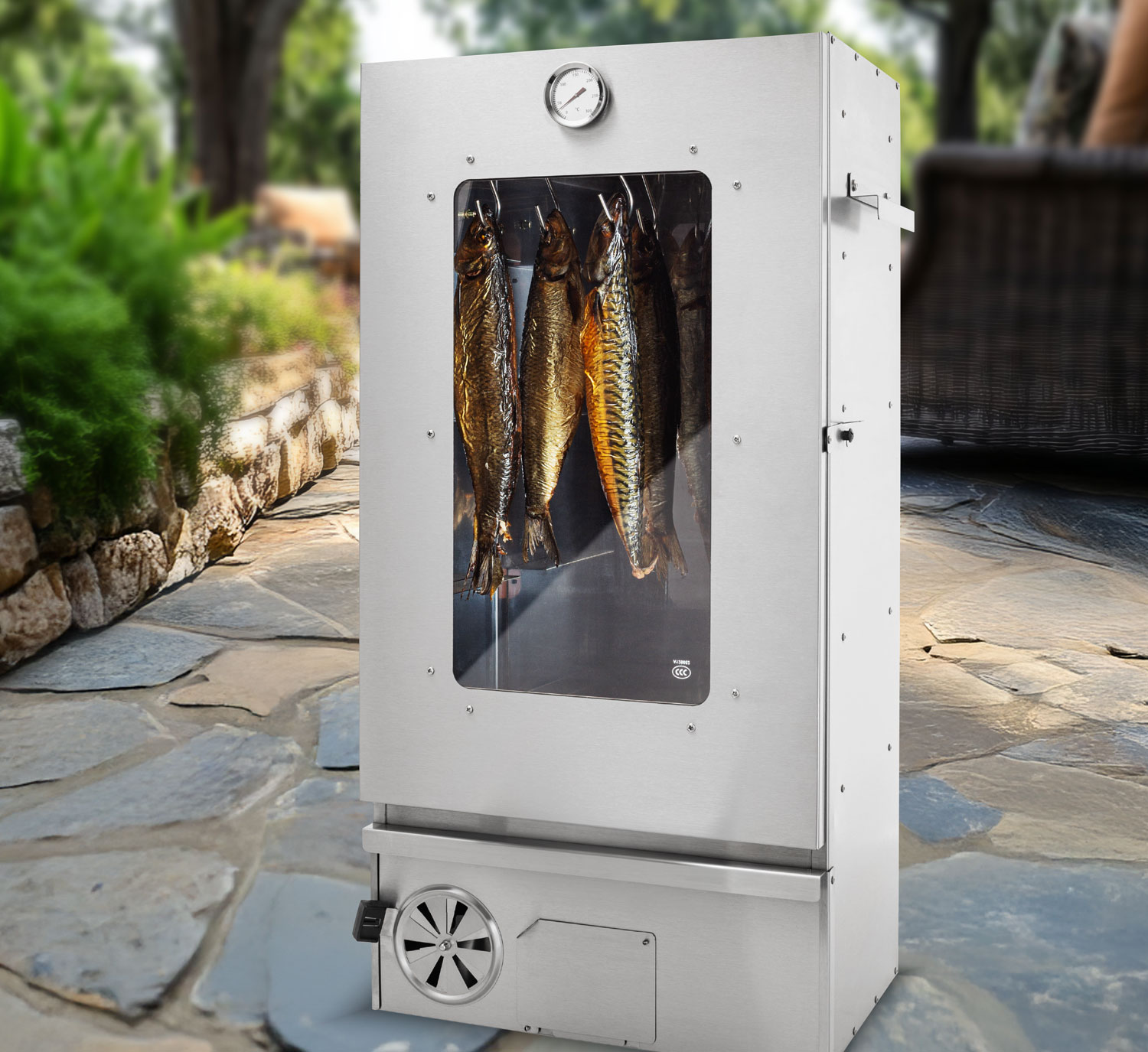 Rucherofen Autark 800 aus Edelstahl