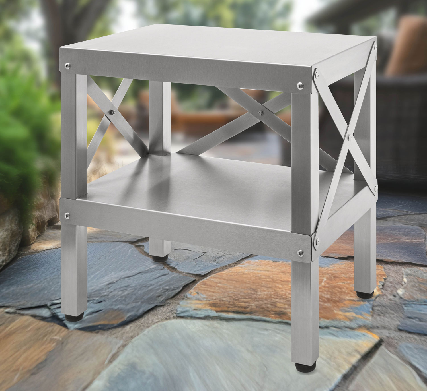  Edelstahl-Hocker zum Rucherofen Autark 800 