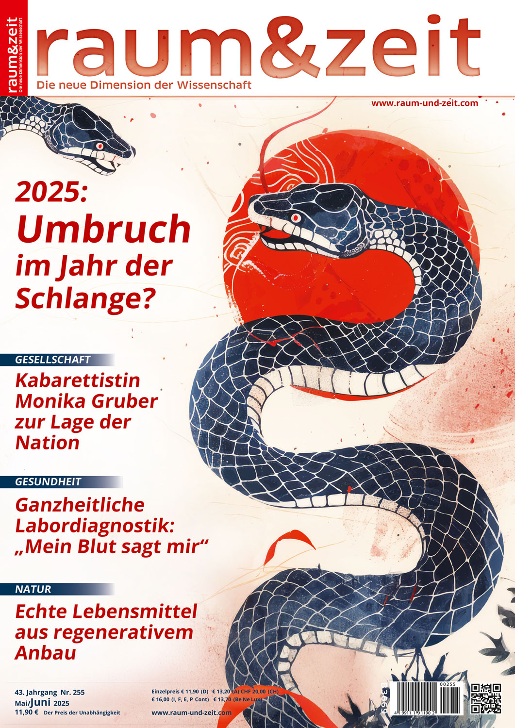 Raum & Zeit Ausgabe Nr. 255 Mai/Juni 2025