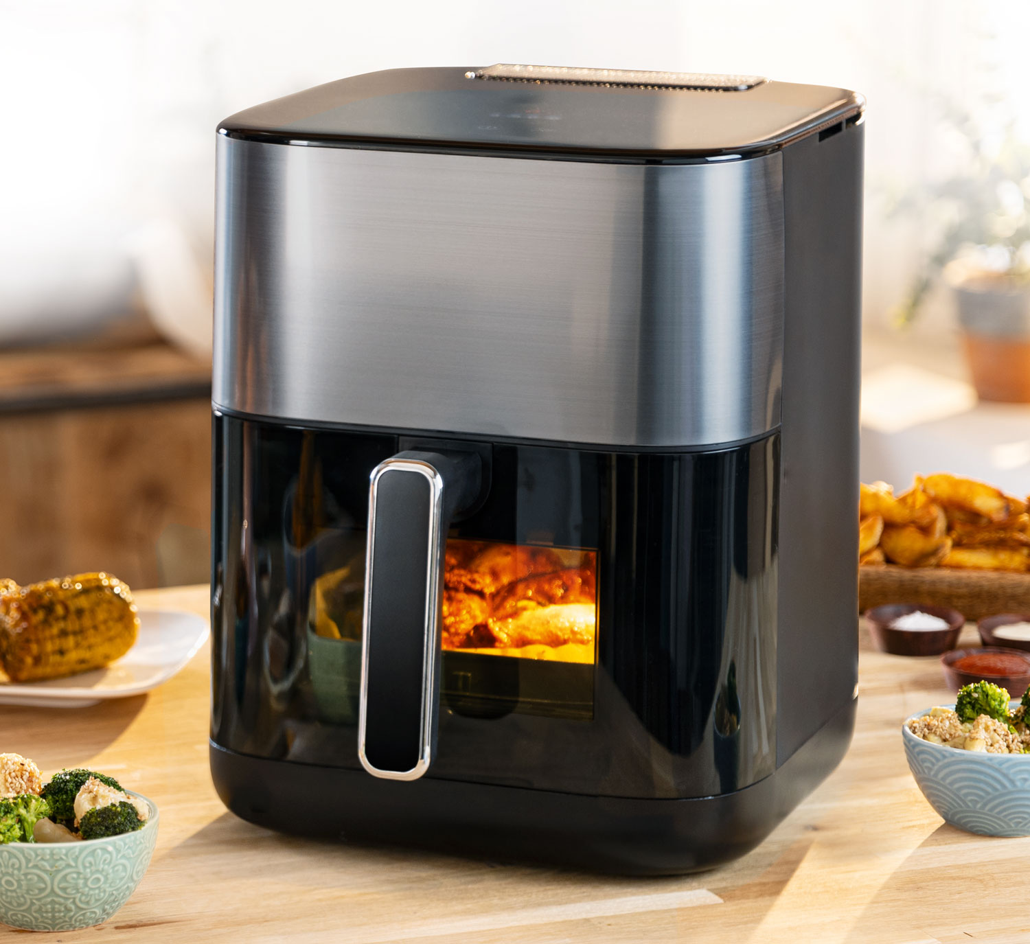 Heiluftfritteuse mit Dampffunktion - Wie neu