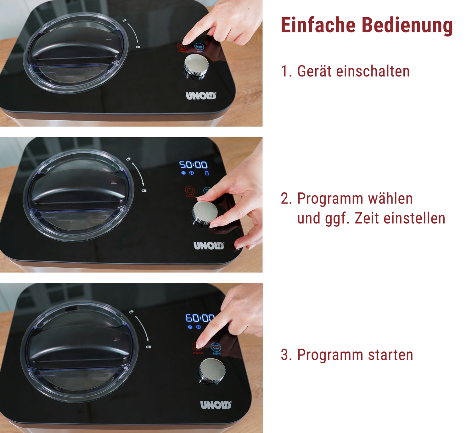  UNOLD   2 in 1 Eismaschine und Joghurtbereiter EVA - Wie neu 02
