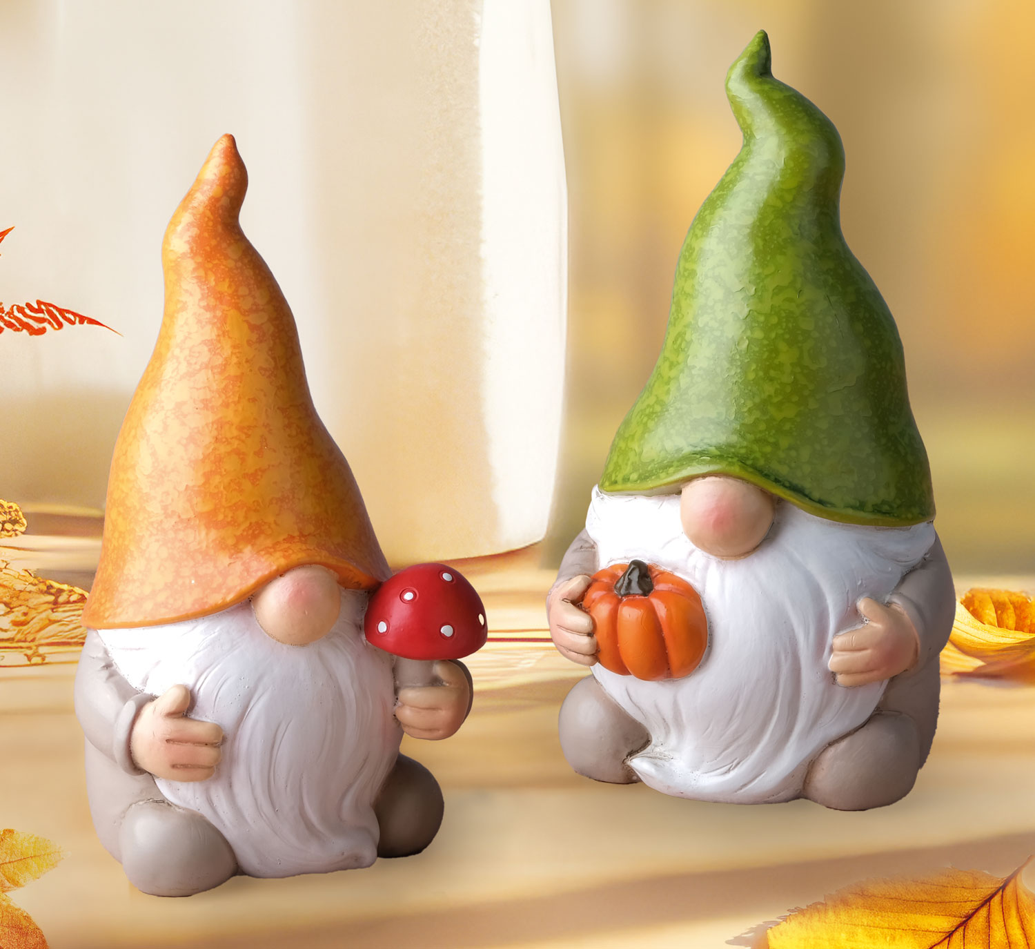  2er-Set Dekofiguren Tomte & Nils 