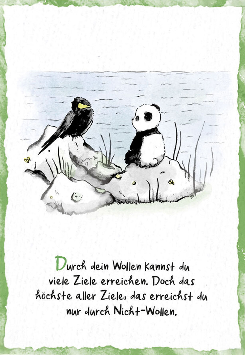 Gelassen wie ein Panda - Kartenset01
