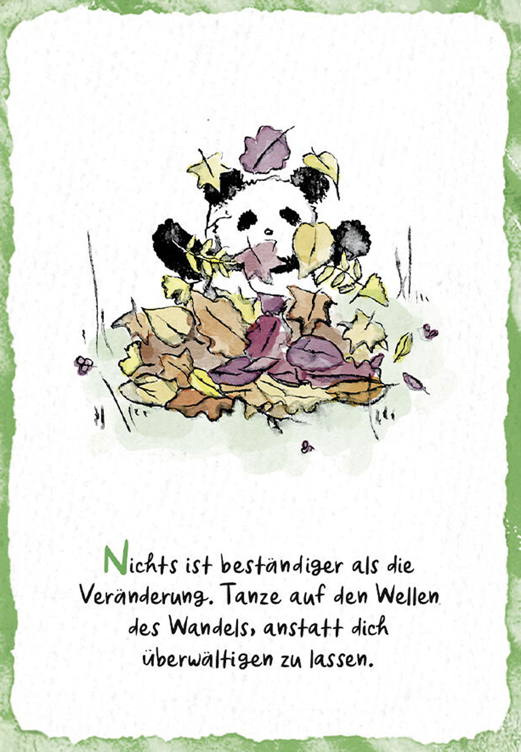 Gelassen wie ein Panda - Kartenset02