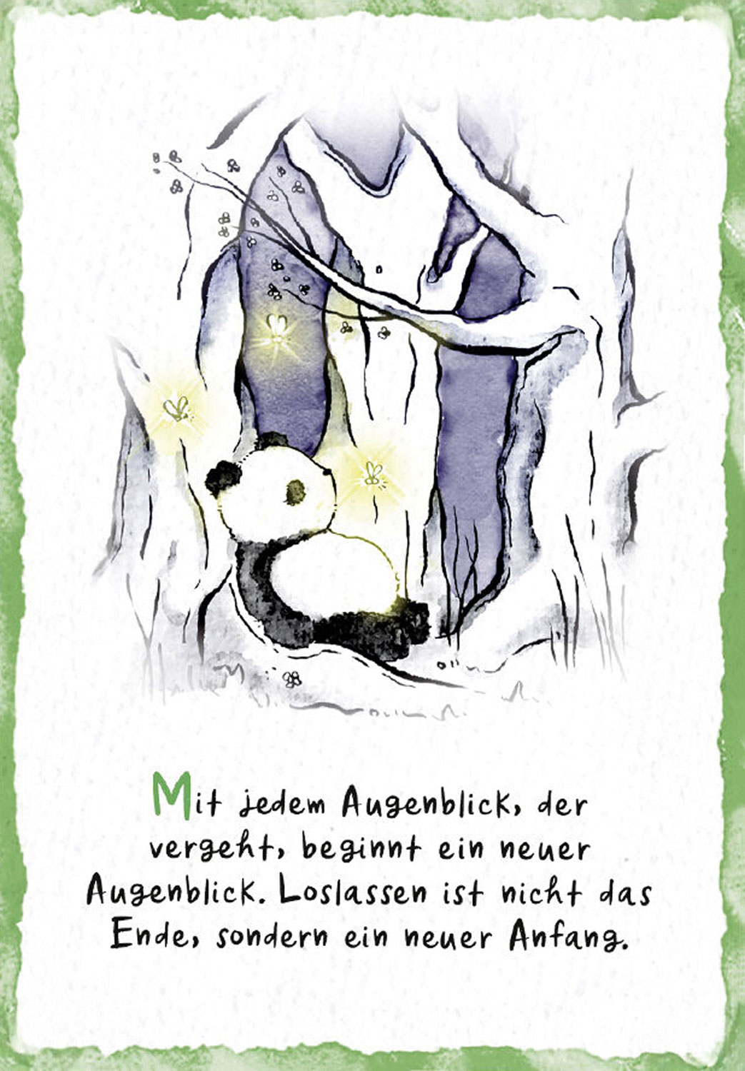 Gelassen wie ein Panda - Kartenset03