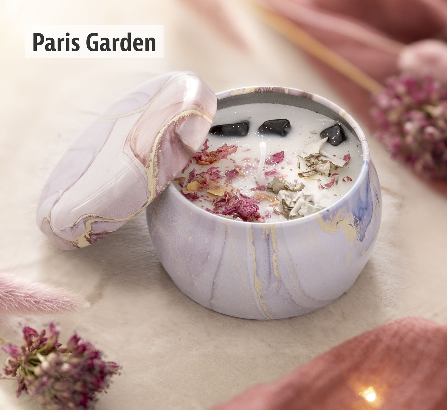 4er-Set Geschenkset Duftkerze Marble01