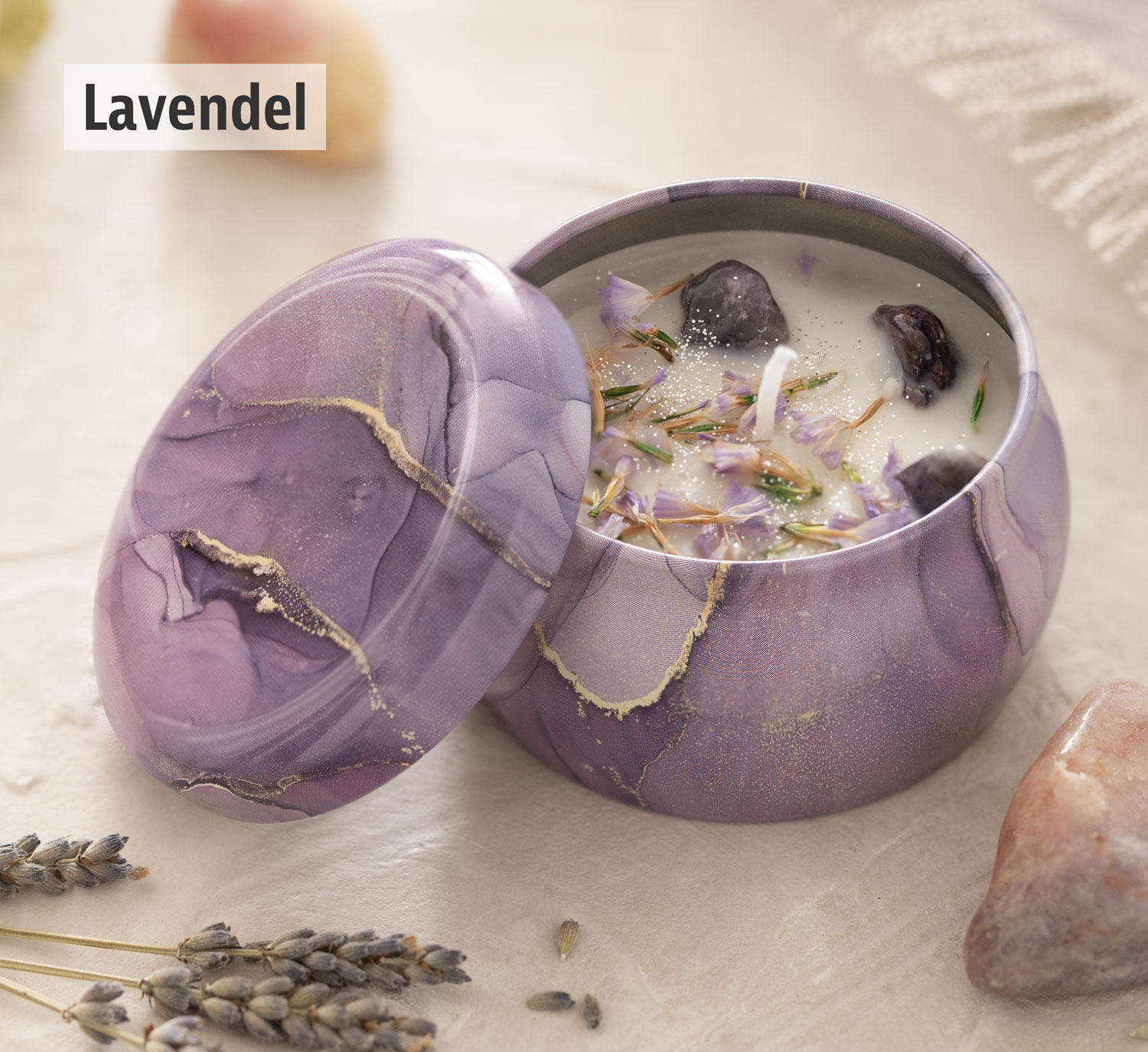 4er-Set Geschenkset Duftkerze Marble04