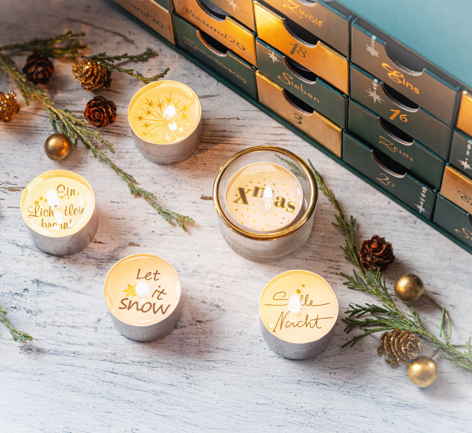 Adventskalender Glckslicht 24 Teelichter02