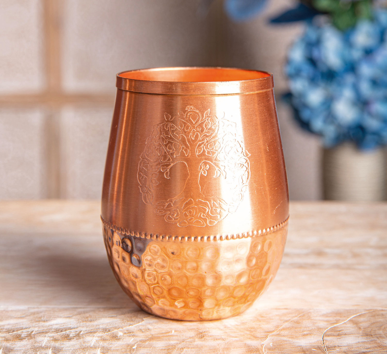 Kupfertrinkbecher Yggdrasil
