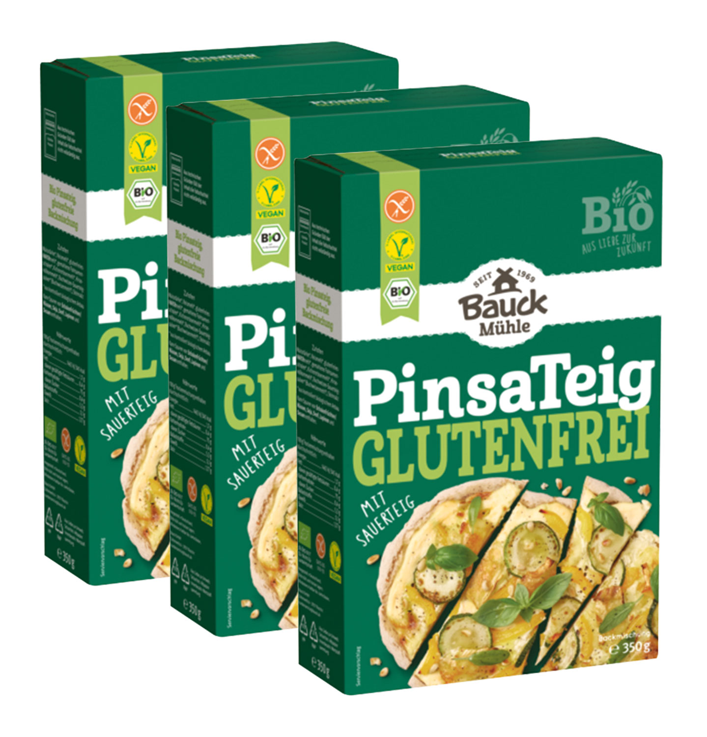3er-Pack Bauck Mhle Pinsa Teig Bio