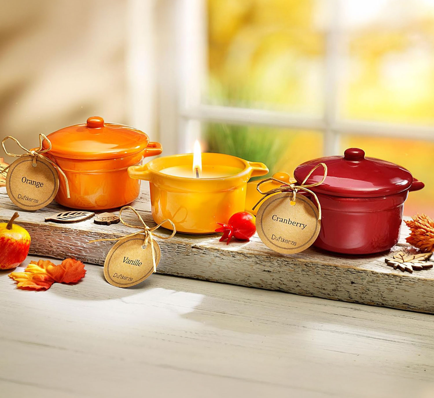 3er-Set Duftkerzen Cozy