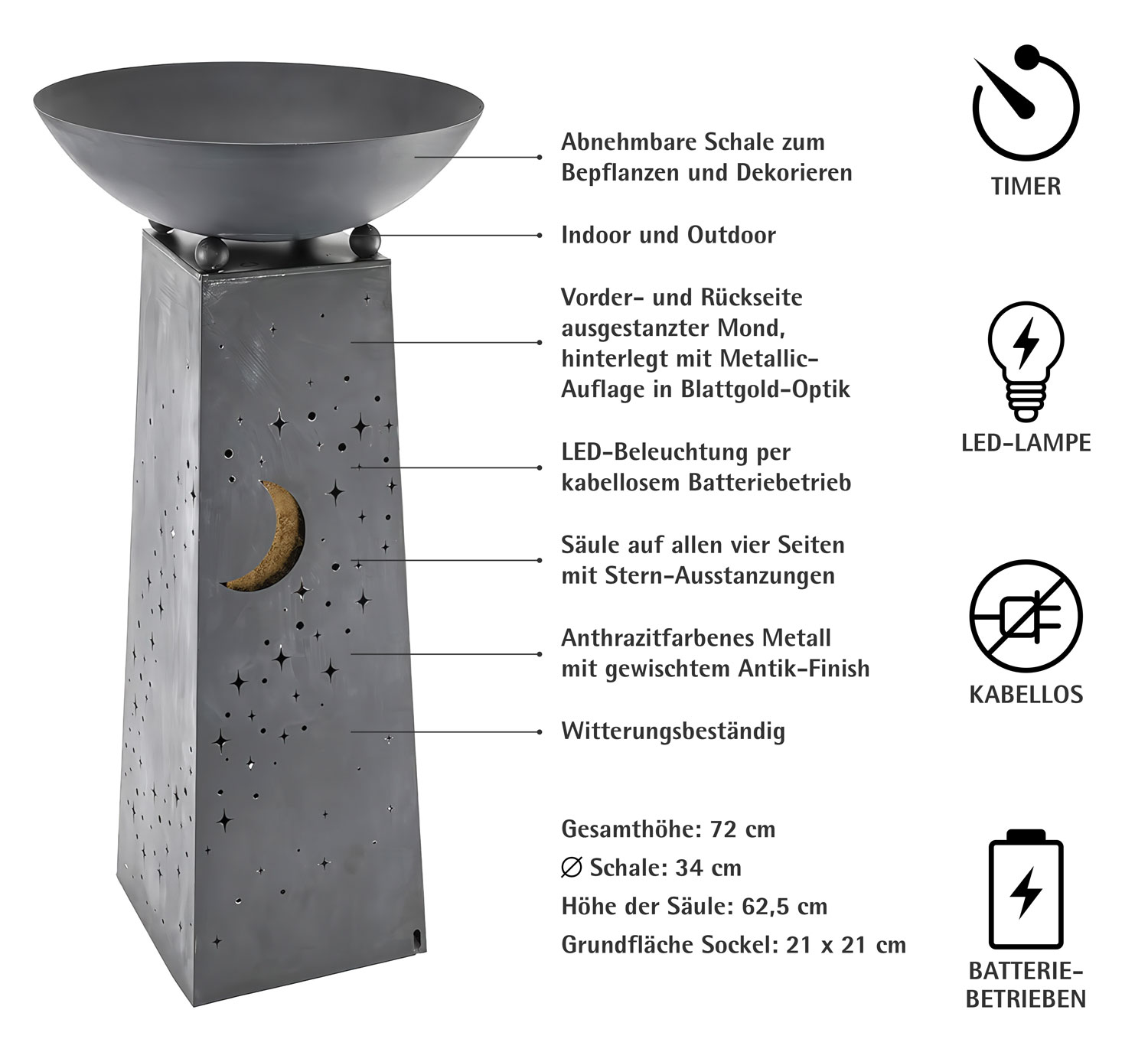 LED-Pflanzsule Sternenhimmel01