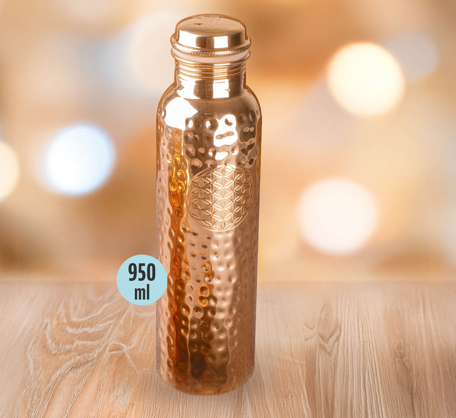 Kupferflasche Blume des Lebens