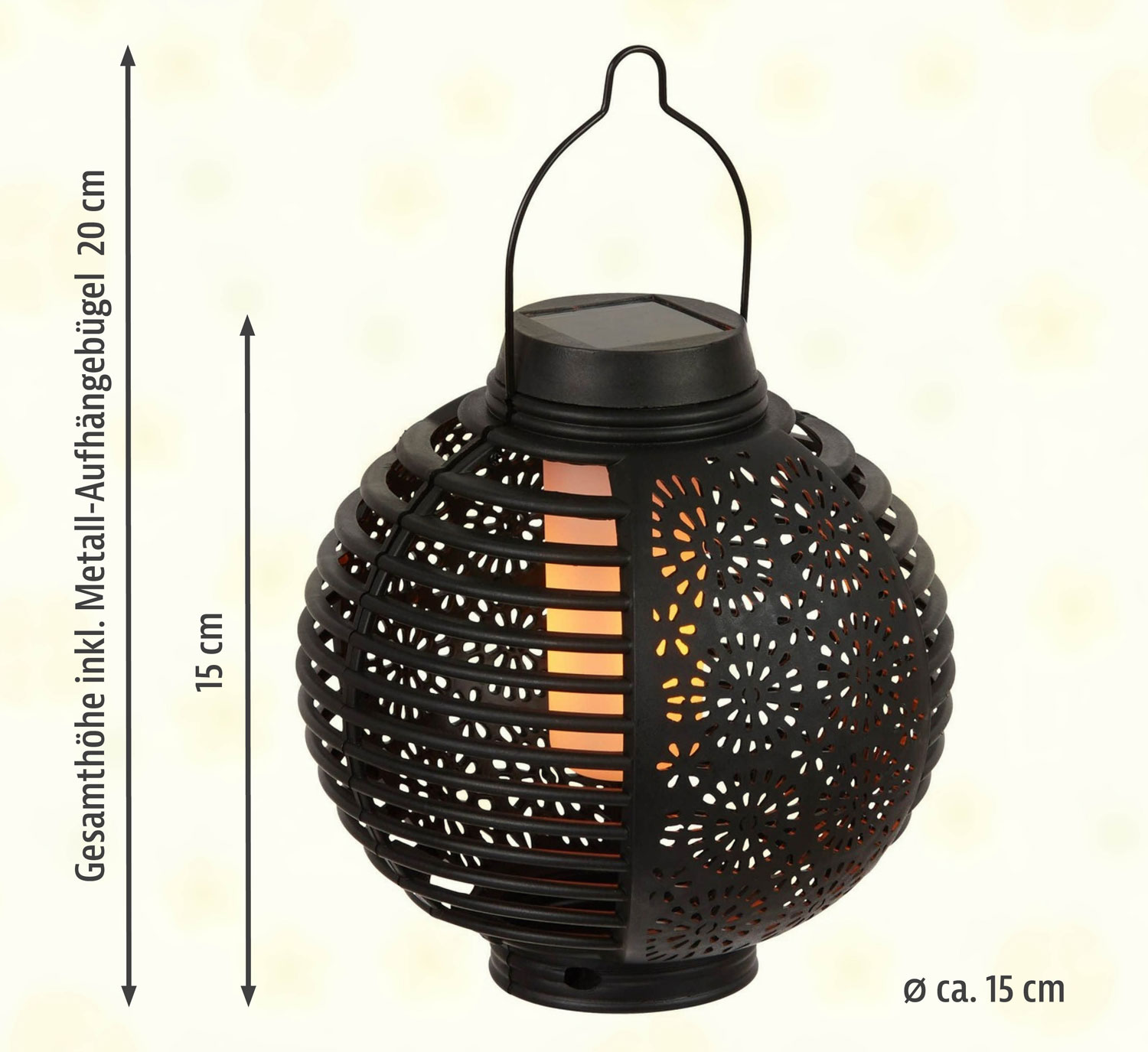 2er-Pack Solar-Laternen Flame01