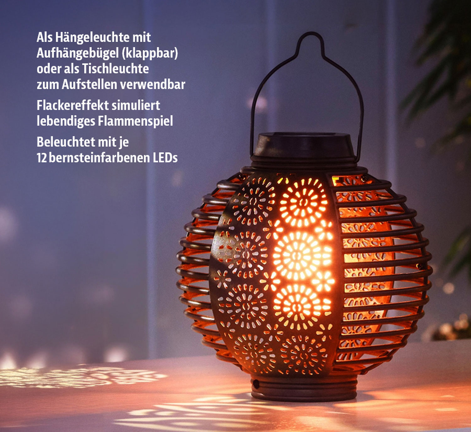 2er-Pack Solar-Laternen Flame02