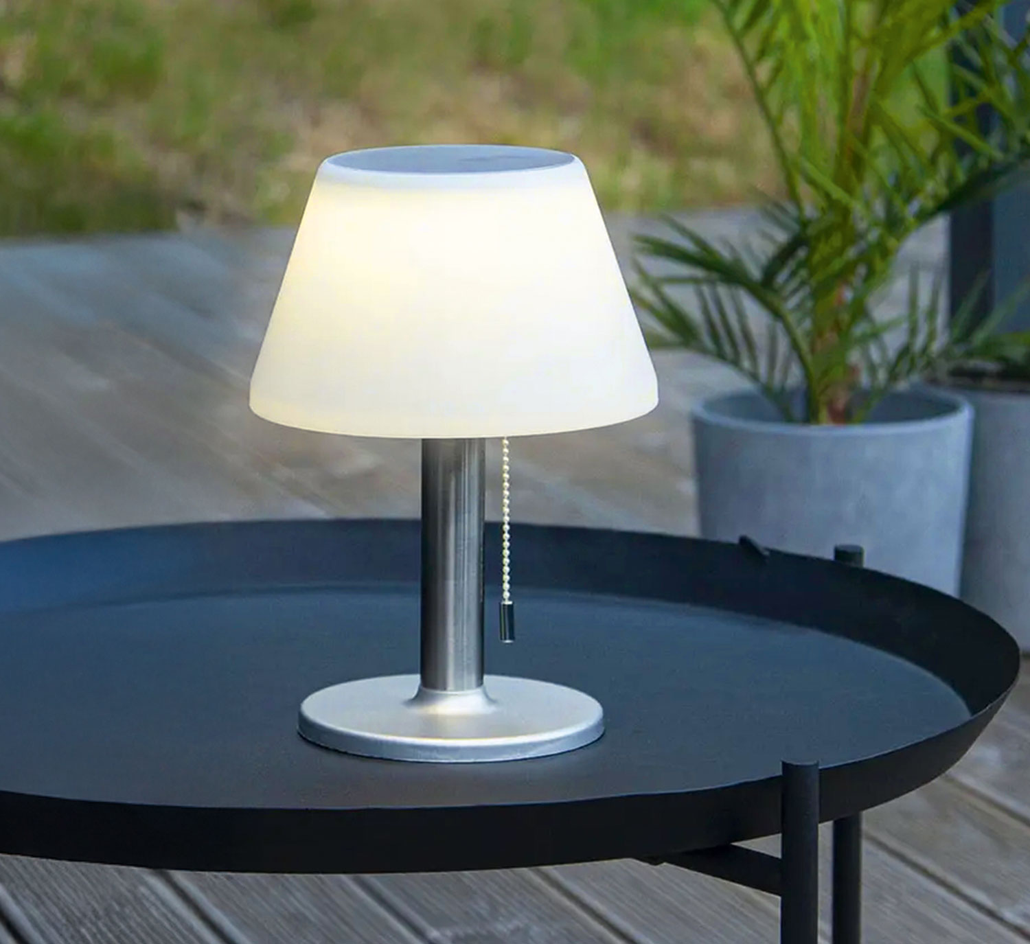 Solar LED-Tischleuchte Bianco02