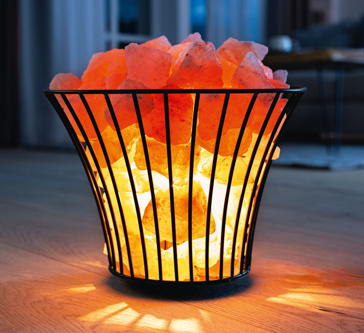 Salzkristall-Feuerkorb