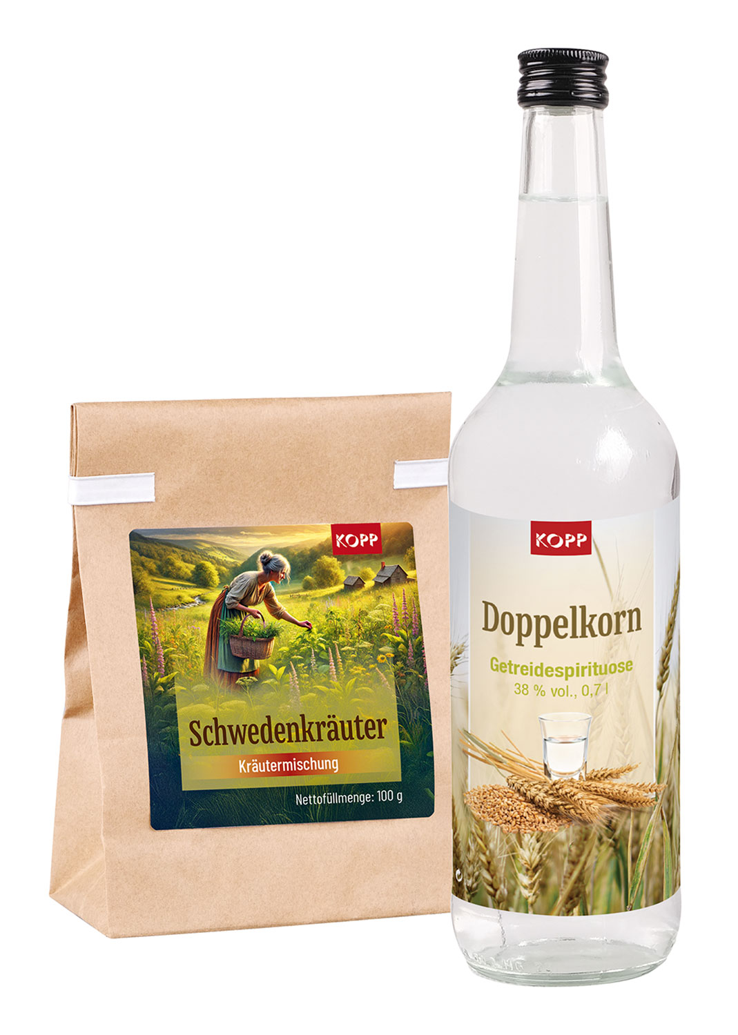  Kopp Schwedenbitter-Ansatzset mit Schwedenkrutern und Doppelkorn 