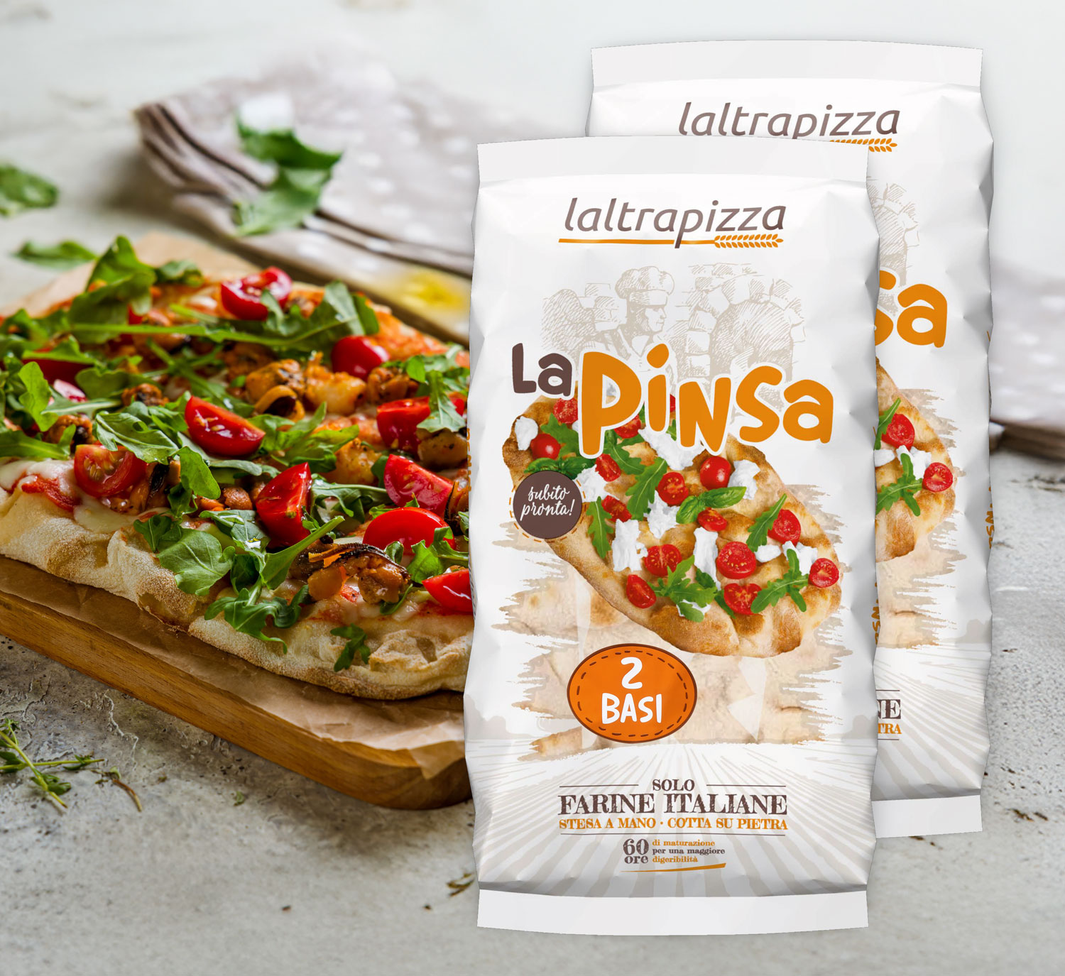 Original Italienische Pinsa-Bden