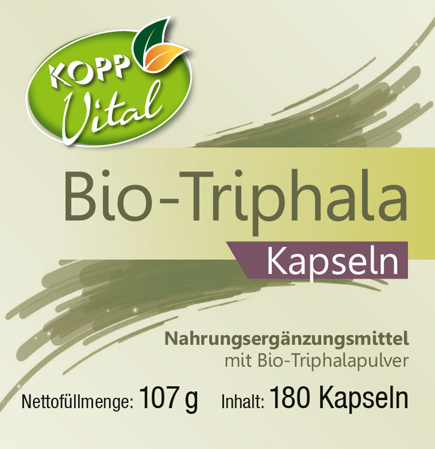 Kopp Vital   Bio-Triphala / 500 mg / 180 Kapseln01