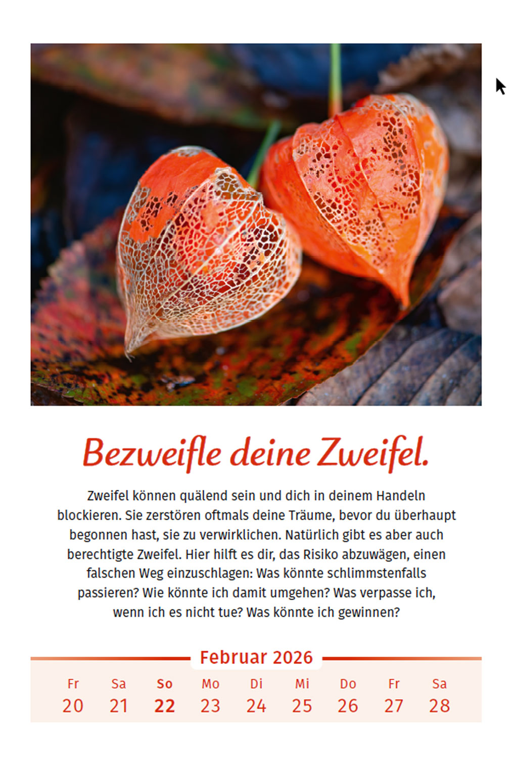  Der Lebensfreude-Kalender 2026 02