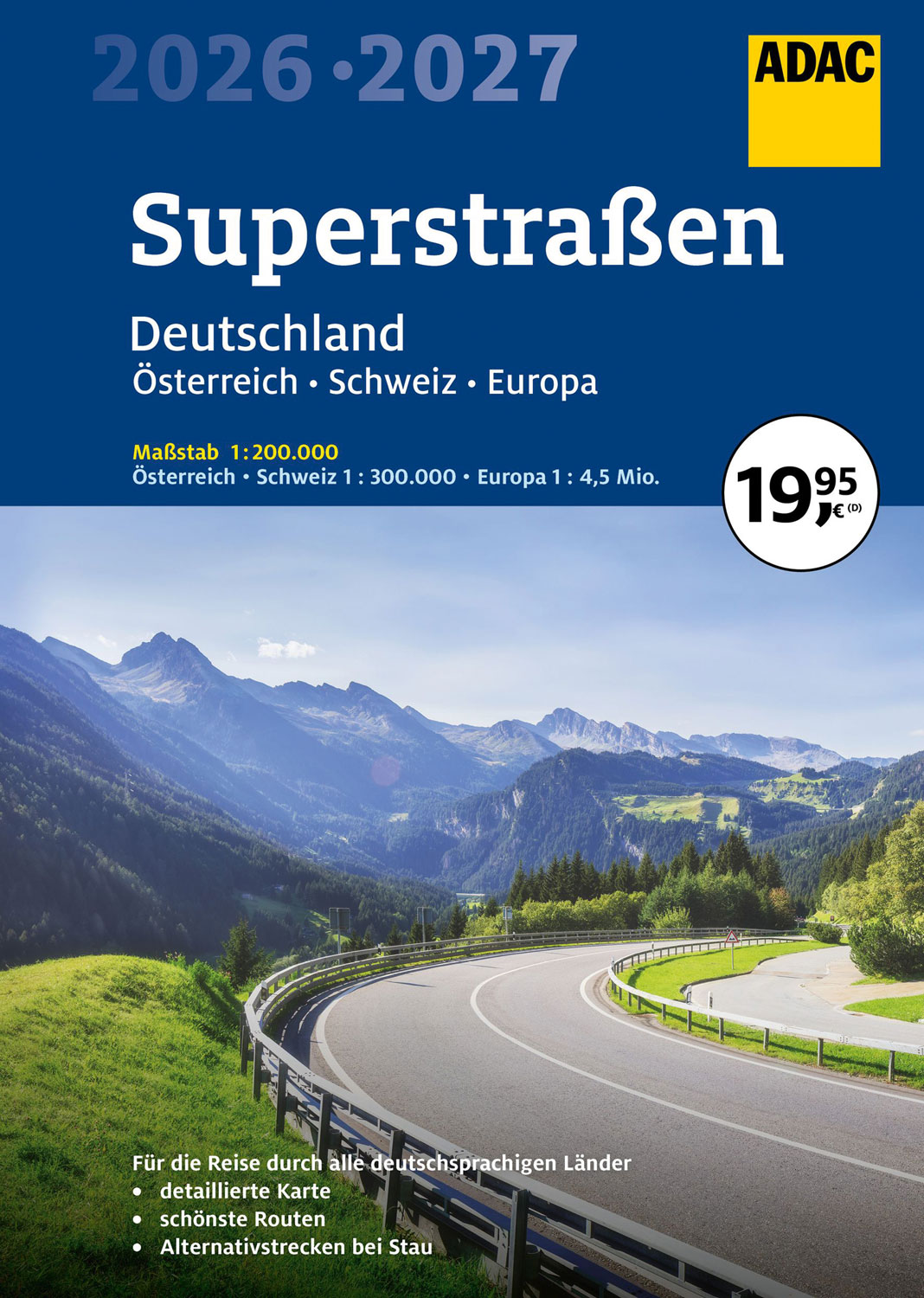 ADAC Superstraen Autoatlas 2026/2027 Deutschland, sterreich, Schweiz, Europa