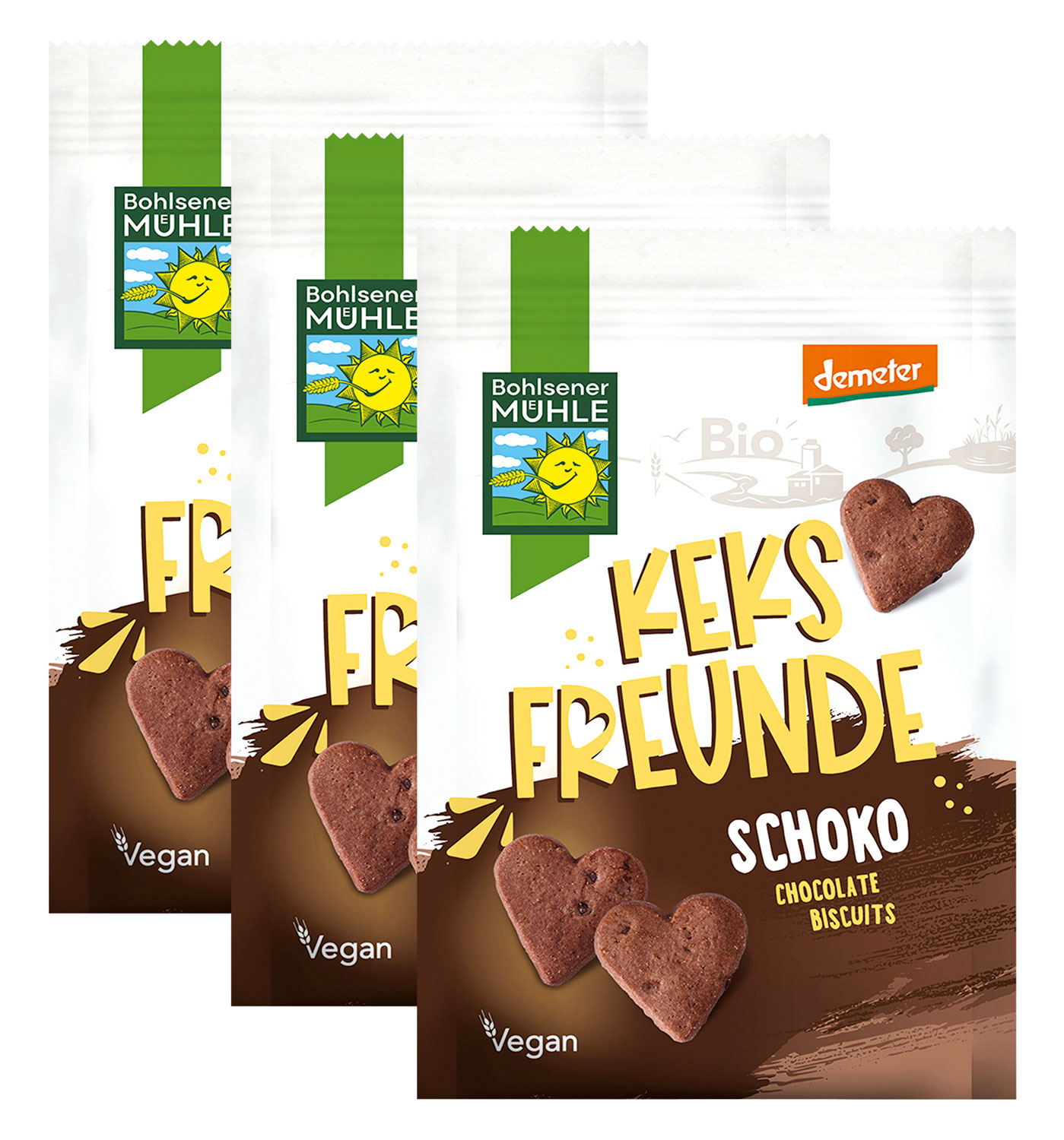 3er-Pack KeksFreunde Schoko Bio