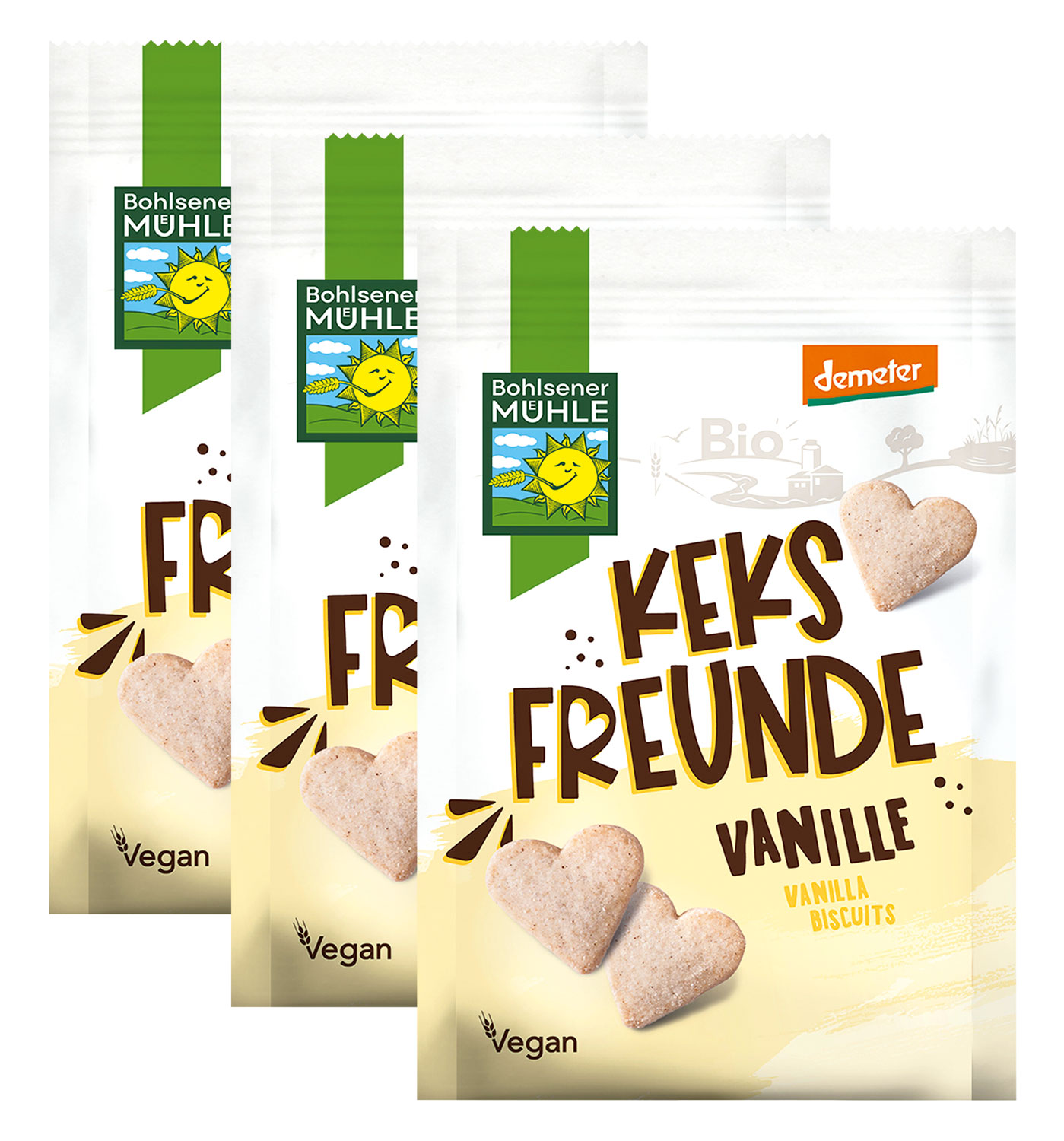 3er-Pack KeksFreunde Vanille Bio