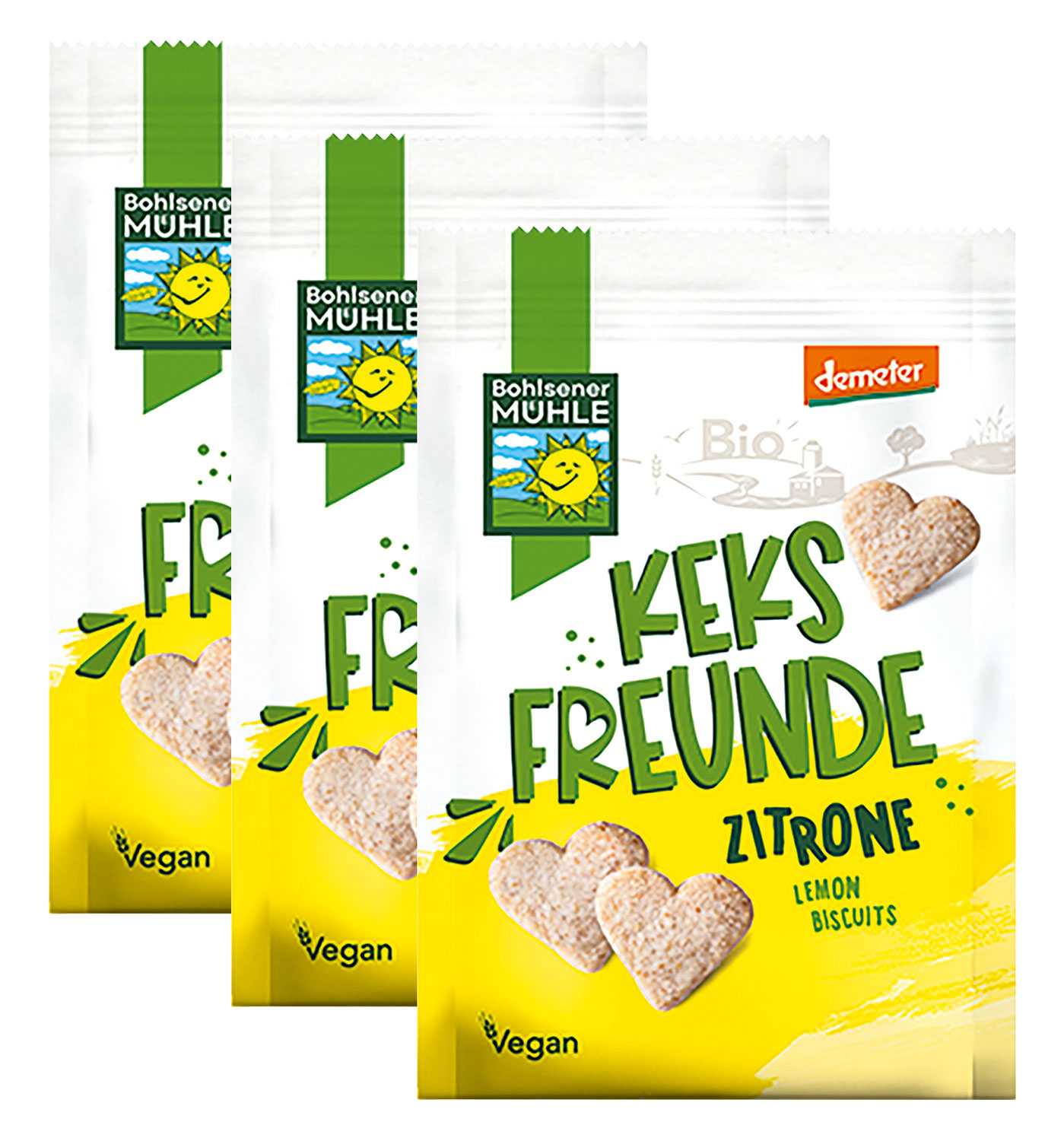 3er-Pack KeksFreunde Zitrone Bio