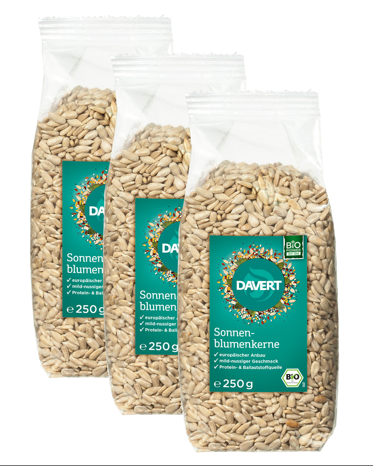 3er-Pack Sonnenblumenkerne Bio
